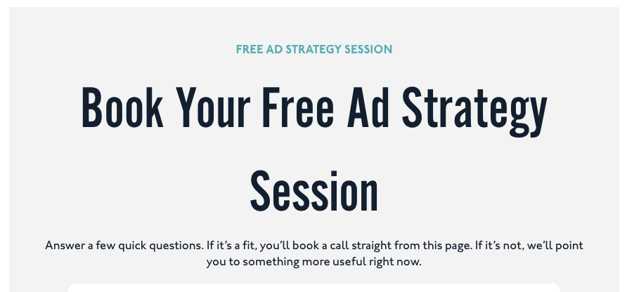 Book Your Free Ad Strategy Session